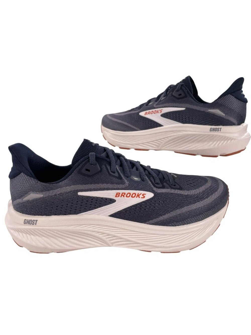 Brooks Ghost 18 Shoes Athletic Running Navy Blazer/Red Earth Men's Size 8 NEW
